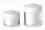 Straight Body 20g 30g 50g Face Cream Jars With Rose Lid