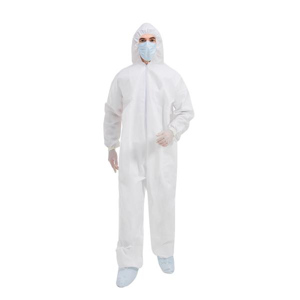 Buy cheap Hooded Disposable Medical Protective Microporous Coveralls antistatic from wholesalers
