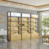 Buy cheap High Metal And Wood Shelving Unit For Skin Care, Product Adjustable Display Shelves,storage and shelving units from wholesalers