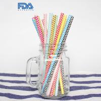 Buy cheap FDA Certificate Disposable Biodegradable Paper Straws With Different Pattern product