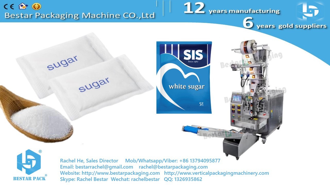 SUGAR packing machine small sachet 3 side seal bag BSTV-160A