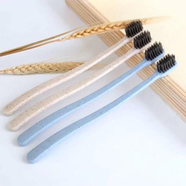 Buy cheap Adult Portable Wheat Straw Toothbrush PP nylon Dupont Soft Charcoal Toothbrush from wholesalers