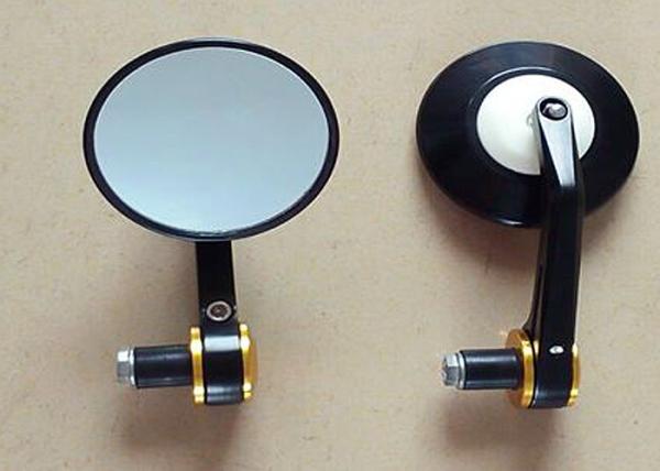 Buy cheap 8cm x 8cm Motorcycle Rear View Mirrors , Harley Davidson Round Black Mirrors from wholesalers