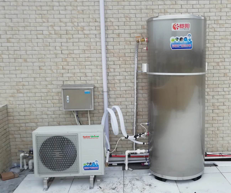 Family House All In One Heat Pump Water Heater , Air Source Water Heater