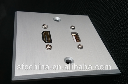 HDMI & USB aluminum alloy wall plate