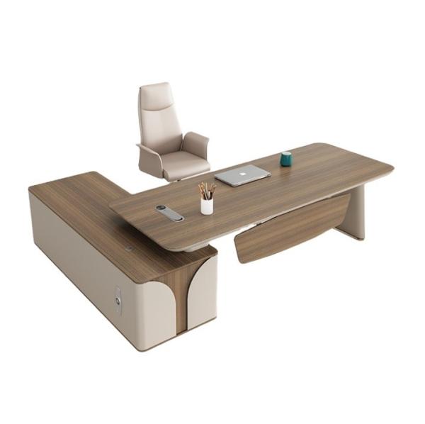 Buy cheap 50mm Table Top L Shape Office Desk Customized Size Furniture for Modern Office from wholesalers