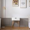 Buy cheap Brown White Wooden Dressing Table With Mirror Large Capacity Luxury For Bedroom Home from wholesalers