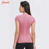 Buy cheap 210gsm Women Silm Fit Short Sleeve Yoga Pullover Top Round Neck from wholesalers