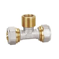 Buy cheap PF5007 Brass Pex -al-pex Male Tee 16X1/2"X16,26X1/2"X26 product