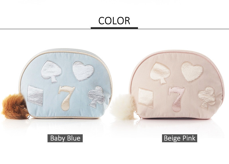 High Quality Embroidery Pattern Polyester Cosmetic Travel Bag