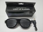 New Style Voice-Activated LED glasses Sound activated shutter led flashing