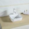 Buy cheap Porcelain White Square Vessel Bathroom Sink Countertop Smooth 385X385X140MM from wholesalers