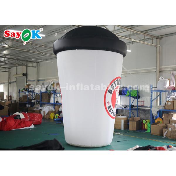 3.6m Custom Inflatable Products / Blow Up Coffee Cup For Advertising