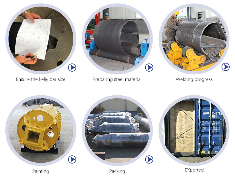 Rotary Rig Spare Parts OEM Drilling Kelly Bar For Rotary Piling Rig
