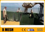 4.0 / 5.0 Mm Hesco Flood Barriers For River And Sea Bank With Green Textiles