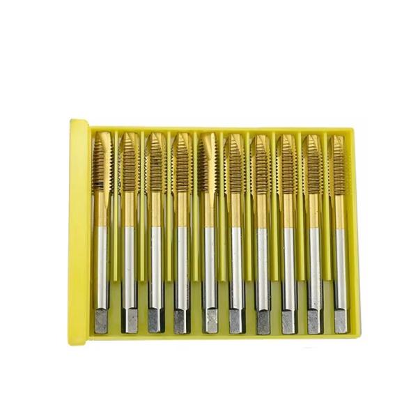 Buy cheap M1-M20 HSS Titanium-Coated Straight Slot Tip 3/4 Straight Flutes Plug Hand Spiral Die Tap for Bearing Steel Carbide Tap & Die from wholesalers
