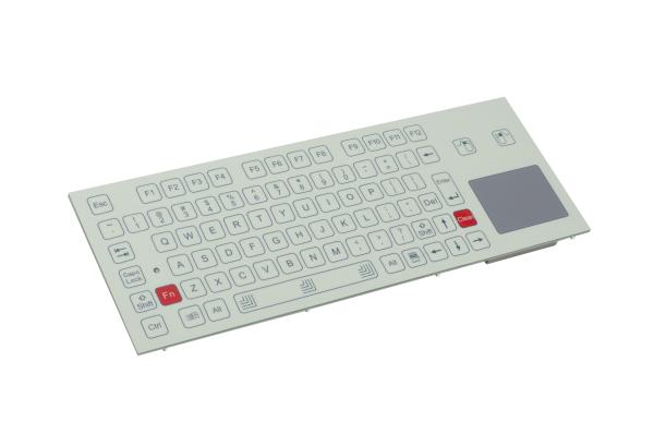 Quality IP65 Industrial Flat Membrane Ruggedized Keyboard With Touchpad for sale