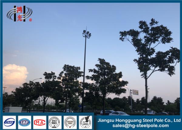 Buy cheap Hot Dip Galvanised High Mast Light Pole For Commercial Area With Lifting System from wholesalers