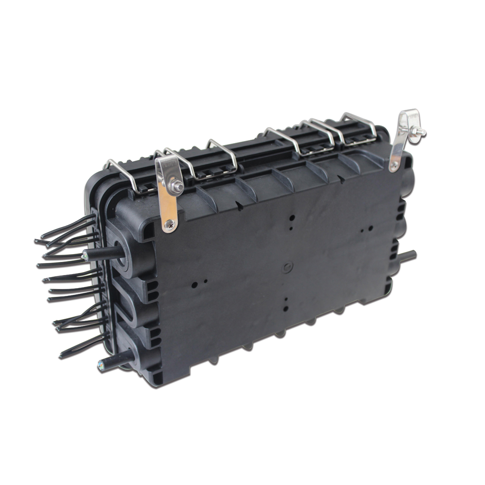 1x8 Aerial 24 Core Fiber Optic Splice Closure Connection Box For Steel Tube Splitter