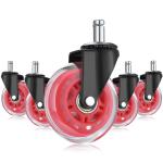 5 A Set Red Caster Wheel For Furniture Office Chair Soft Transparent Furniture