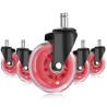 Buy cheap 5 A Set Red Caster Wheel For Furniture Office Chair Soft Transparent Furniture Caster Wheel Office Chair from wholesalers