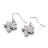 Buy cheap Girls 925 Silver CZ Earrings 4.33g Puzzle Piece Stud Earrings from wholesalers