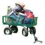 Versatile Iron Four Wheel Garden Trolley Modern Style For Heavy Duty Work