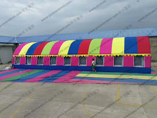 Buy cheap Colorful Semicircle Inflatable Dome Tent PVC Waterproof With Luxury Lining Decoration from wholesalers