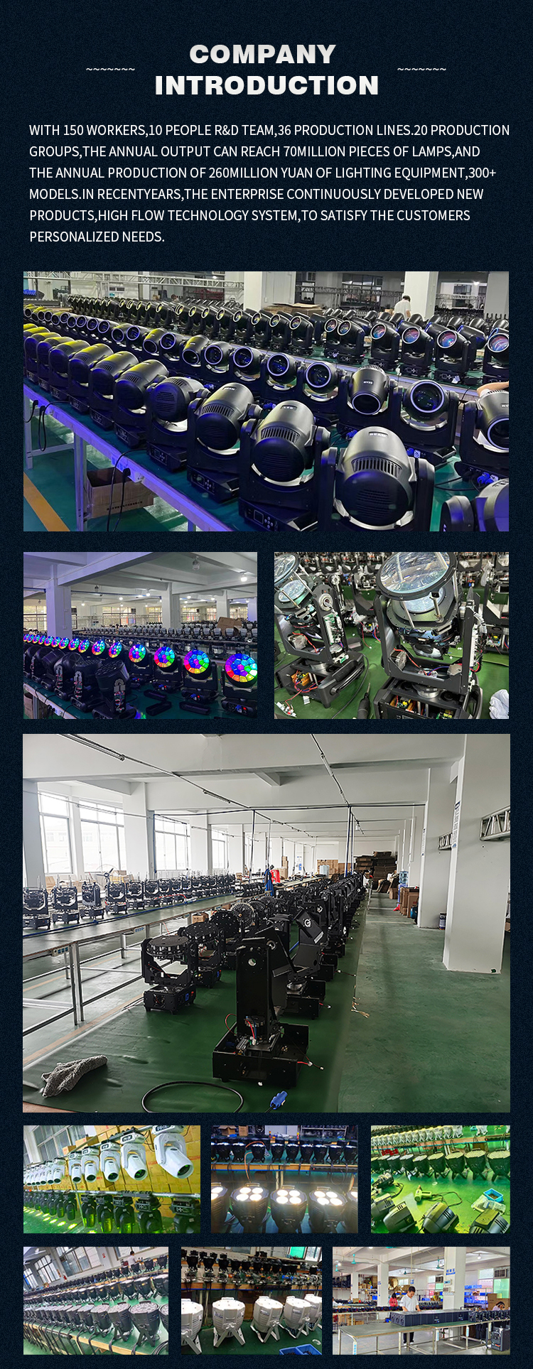 High Luminous Flux 230w Led Spot Moving Head Light Dj BSW with Led Strip Stage Lights