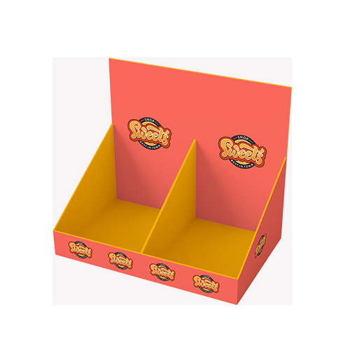 Chocolate Candy Display Carton Boxes 2 Tier Cardboard Counter