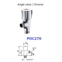 Buy cheap Kitchen Ceramic White Chrome Plated Plastic Angle Valve product