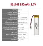 High Capacity 851768 3.7V 850mAh 1S1P Battery Manufactory Lithium Ion Polymer KC