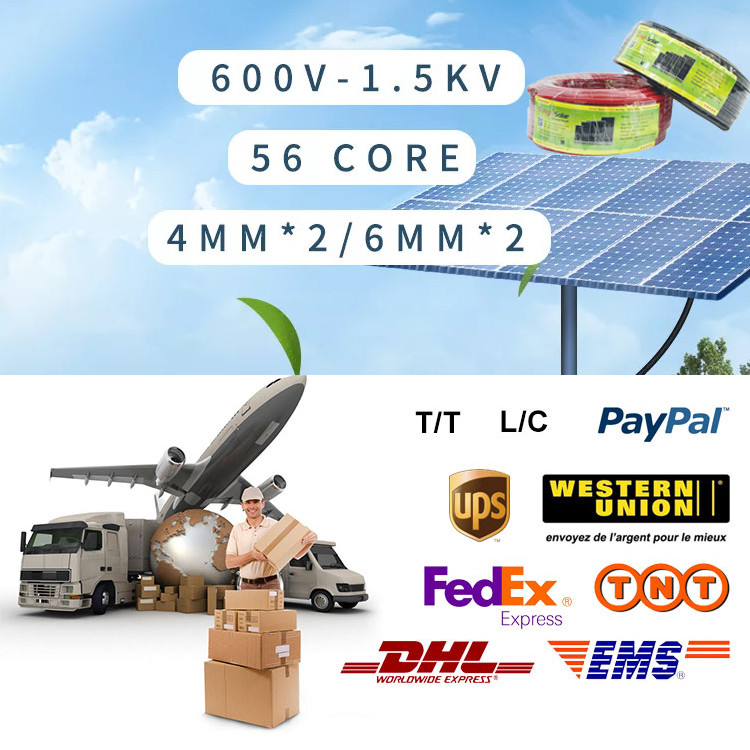 Customized Solar Pv Dc Cable 8mm Copper Waterproof