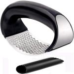 Stainless Steel Garlic Mincer Crusher and Peeler Garlic Press Rocker Kitchen
