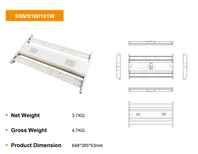 LC5.0 170lm/W 481W Linear High Bay LED Lights