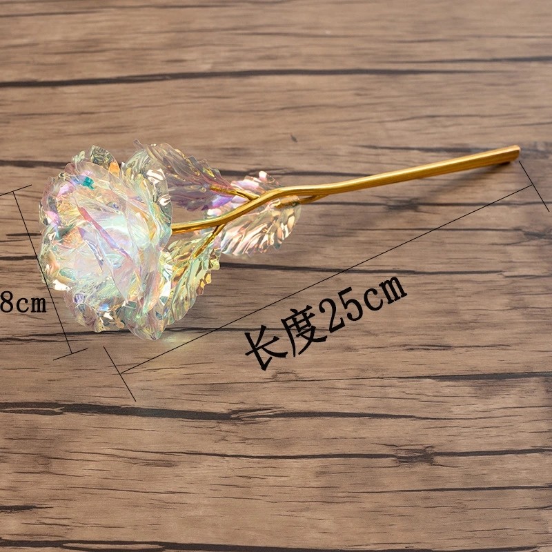 Luxury Gift Enchanted Rose 24k Galaxy Roses In Glass