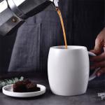 Savall Bright White Coffee Plain Porcelain Mugs 550ml 10.4cm*8.5cm