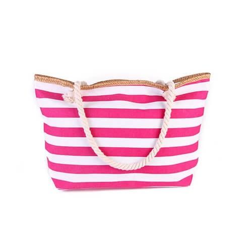 Buy cheap Custom Shopping bags With Cotton Rope Handle Red Striped 43*37*12 cm from wholesalers