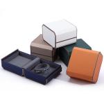 Custom Elegant Jewelry Packaging Box in PU Leather for Rings Necklaces and