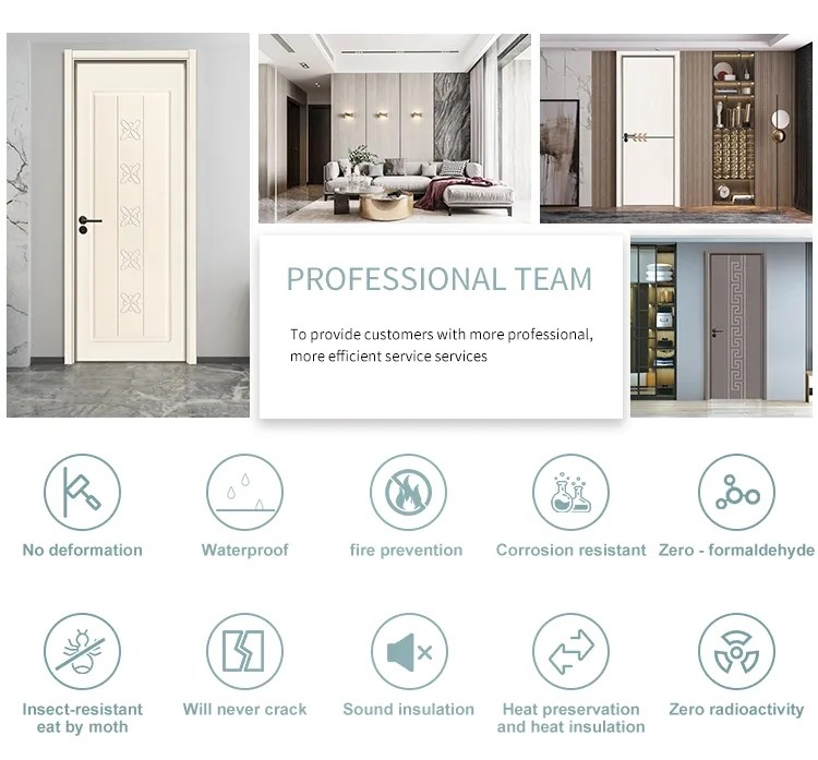 WPC Interior Soundproof Glass Office Door , PVC Double Sliding Glass Doors