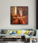 Cityscape Palette Knife Oil Painting Modern Street Oil Paintings For Decoration