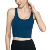 Buy cheap Solid Longline Medium Impact Sports Bra OEM Available Crossback Shockproof from wholesalers
