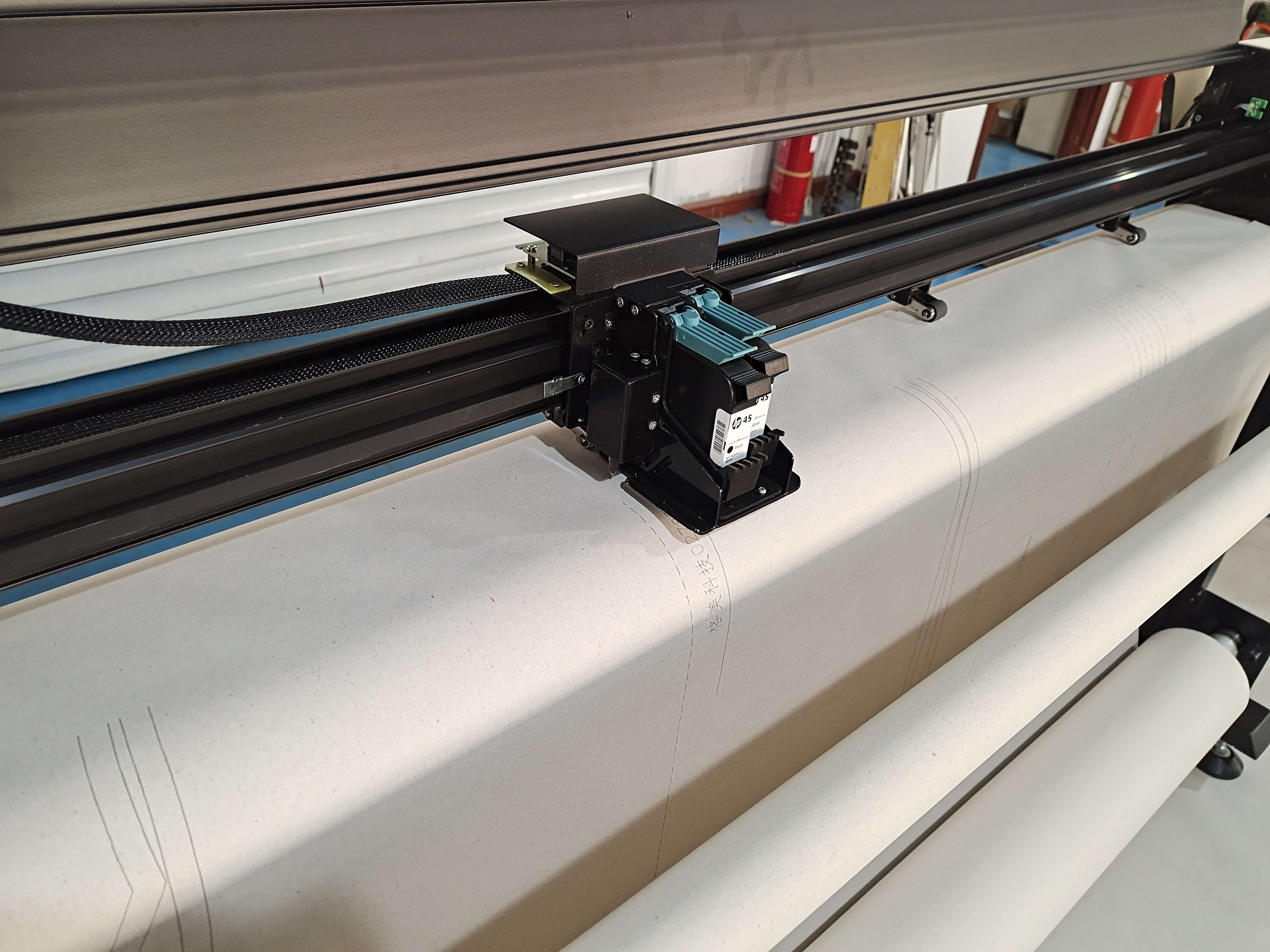 Car Interiors CAD Paper Pattern Plotter Advanced Cutting Function Inkjet Plotter