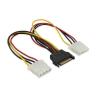 Buy cheap 12inch SATA Splitter cable 15pin Male to Dual 4pin molex cable from wholesalers