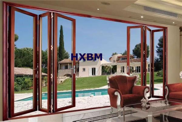 Buy cheap Large Size Aluminum Folding Doors Color Customized Double Glazed Powder Coated from wholesalers