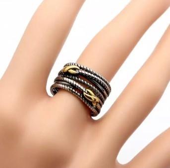 Buy cheap Fashion Silver Gold Two -Tone Double X Crossover Women Ring (R-90) from wholesalers