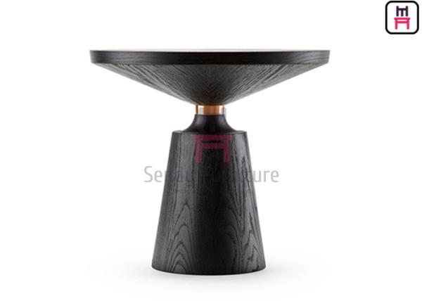 Buy cheap Modern Stainless Steel Coffee Table , Solid Wood Base Marble Circle Table  from wholesalers