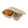 Buy cheap Customized 2 Compartment Biodegradable Take Away Containers Molded Fiber Bagasse from wholesalers