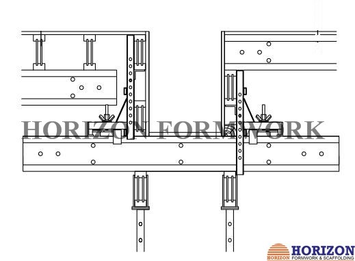 Flexible Slab Formwork, Joist Clamping Connectors​​ For Drop Beams Construction