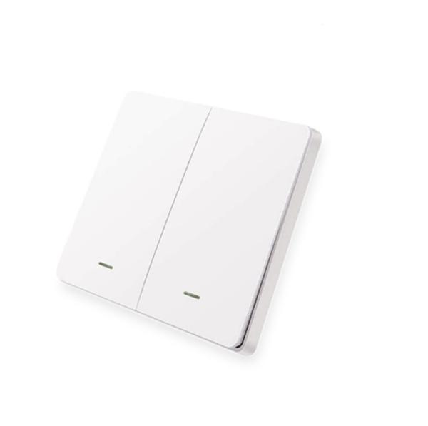 Buy cheap Push Button Zigbee Switch Without Neutral Wire Single Live Smart Switch 2 Gang from wholesalers